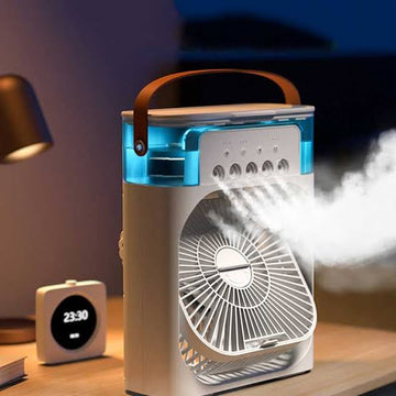 Air Cooler Fan Humidifier 3 in 1 Mini Evaporative Air Cooler with 7 Colors LED Light